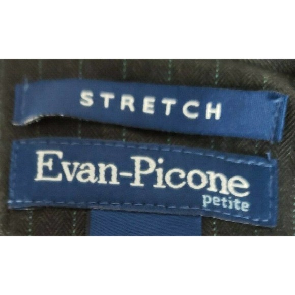 Evan-Picone Blazer Size 6P Charcoal & Teal Stripe - Picture 10 of 11